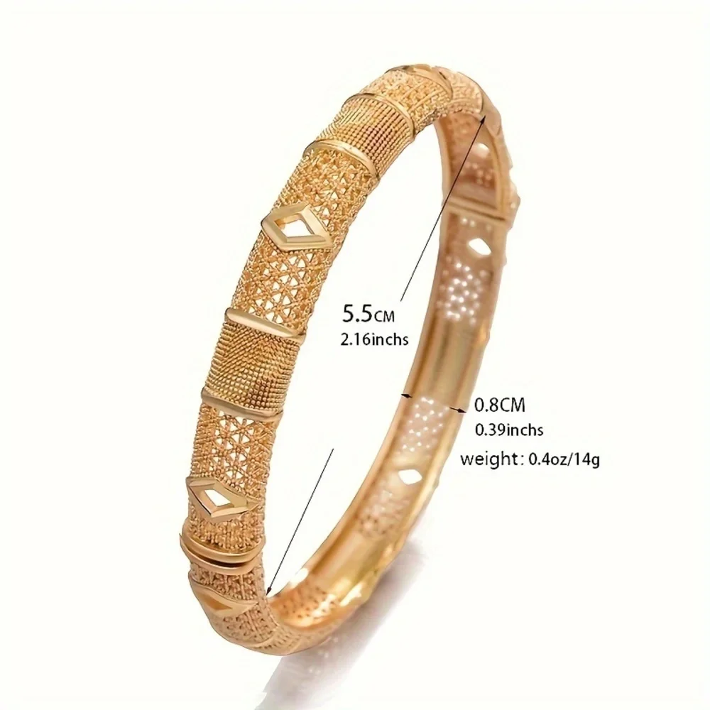 24K Gold-Plated Luxury Cuff Bangle - A Fusion of Urban Fashion